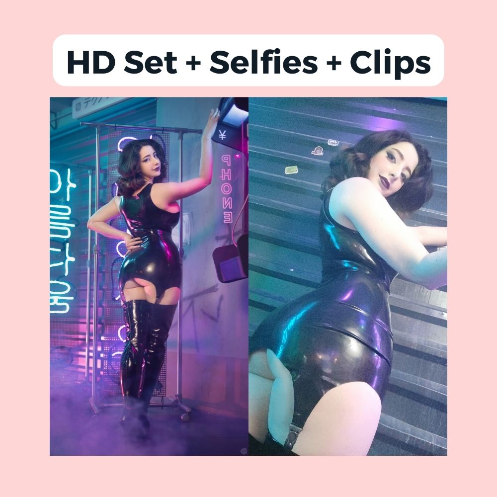 Goth GF Latex Dress Bundle - Digital Download